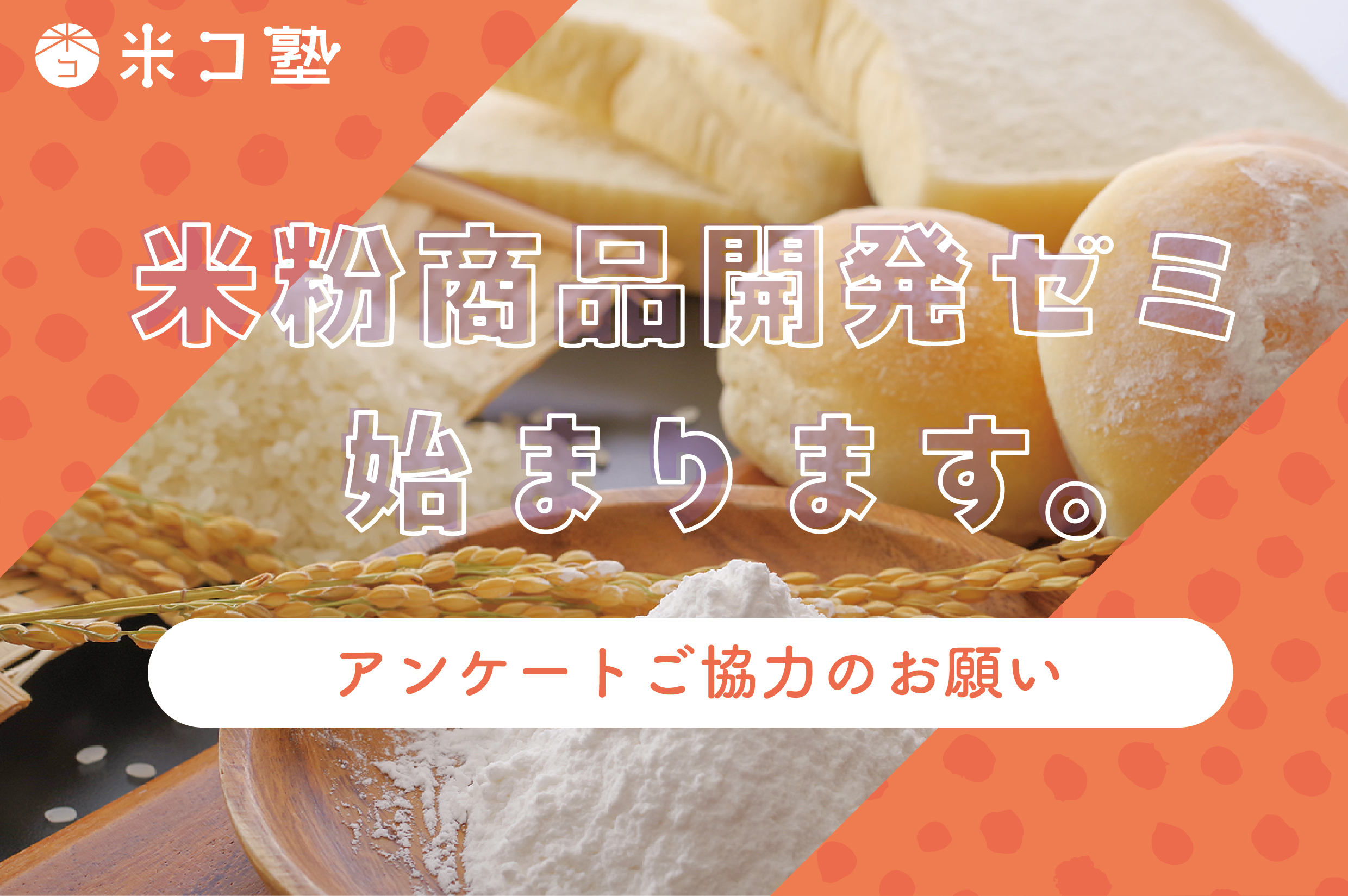 米粉を活用した新たな商品価値の創造を！「米粉商品開発ゼミ」がスタートします。
